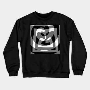 A grey-scale pattern Crewneck Sweatshirt